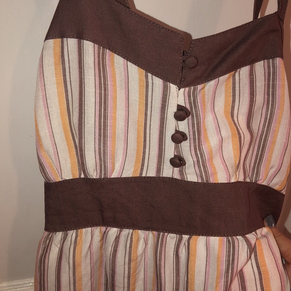 Striped brown dress - Picture 3 of 10